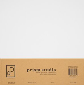 Prism Studio - 12X12 Whole Spectrum Smooth Cardstock - 80lb - Simply White (25 Sheets)