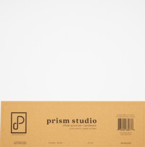 Prism Studio - 12X12 Whole Spectrum Textured Cardstock - 80lb - Simply White (25 Sheets)