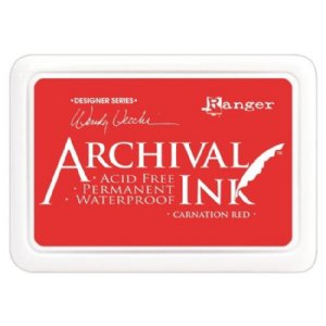 Archival Ink - Stamp Pad - Carnation Red