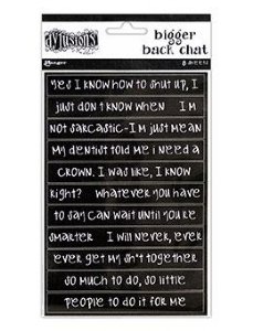 Dylusions - Bigger Back Chat Stickers - Black