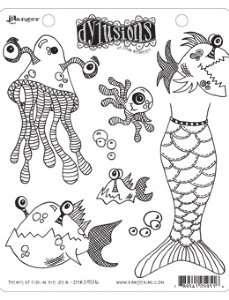 Dylusions - Cling Stamp - Plenty of Fish in the Sea