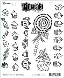 Dylusions - Cling Stamp - Tea Time Treats