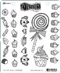 Dylusions - Cling Stamp - Tea Time Treats