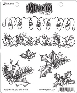 Dylusions - Cling Stamp - Holly and the Ivy