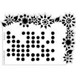Dylusions - Stencil -  9X12" Dotted Flowers Lg