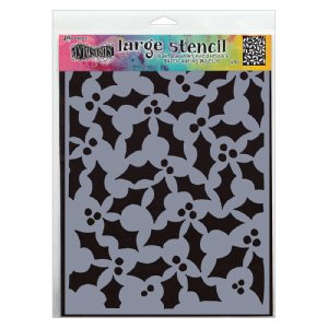 Ranger Ink - Dylusions Stencil, Large - Jolly Holly