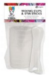 Dina Wakley Media - Mixing Cups and White Stir Sticks (5 each)