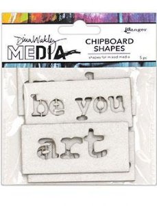 Dina Wakley - Chipboard Shapes - Words
