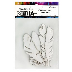 Dina Wakley Media - Chipboard Shapes - Feathers