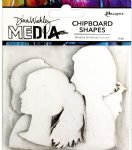 Dina Wakley MEdia  - Chipboard Shapes - Profiles
