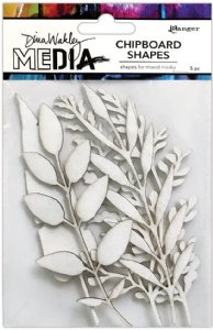 Dina Wakley MEdia  - Chipboard Shapes - Sprigs