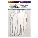 Dina Wakley MEdia - Chipboard Shapes - The Men