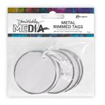 Ranger Ink - Dina Wakley Media - Metal Rimmed Tags - White 2.25"