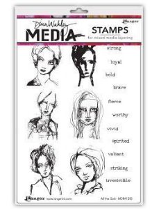 Dina Wakley Media - Cling Stamp - All the Gals