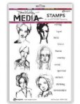 Dina Wakley Media - Cling Stamp - All the Gals