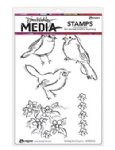 Dina Wakley Media - Cling Stamp - Scribbly Bird Cousins