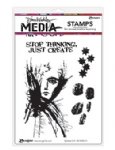 Dina Wakley Media - Cling Stamp - Splatter Girl