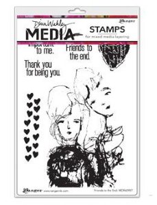 Dina Wakley Media - Cling Stamp - Friends to the End