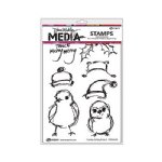 Dina Wakley Media - Cling Stamp - Scribbly Holiday Birdie 2