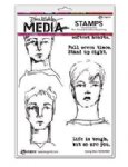 Dina Wakley Media - Cling Stamp - Strong Men