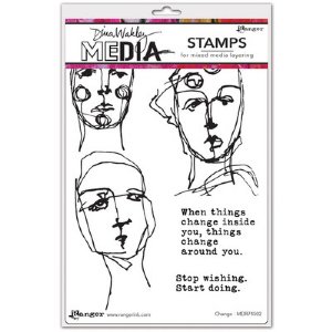 Dina Wakley MEdia - Cling Stamp - Change