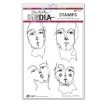Dina Wakley MEdia - Cling Stamp - Church Doodles