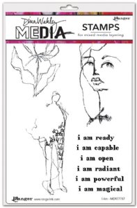 Dina Wakley MEdia  - Cling Stamp - I Am