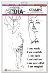 Dina Wakley MEdia  - Cling Stamp - I Am