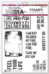 Dina Wakley Media - Cling Stamp - Stencil Alphas