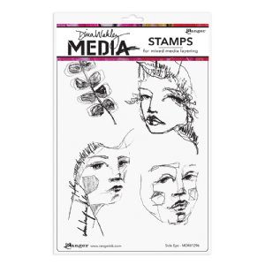Dina Wakley MEdia - Cling Stamp - Side Eye