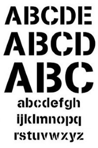 Dina Wakley Media - Stencils -  Alphabetic
