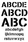 Dina Wakley Media - Stencils -  Alphabetic