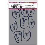 Dina Wakley Media - Stencils - Circle Faces