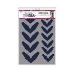 Dina Wakley Media - Stencils - Large Fractured Chevrons