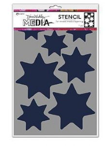 Dina Wakley Media - Stencils - Giant Stars