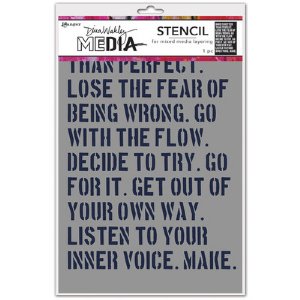 Dina Wakley MEdia - Stencil - Done Is Better