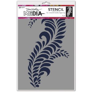 Dina Wakley MEdia - Stencil - Giant Flourish