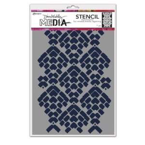 Dina Wakley MEdia - Stencil - Mosaic Cobblestone