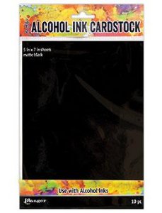 Tim Holtz - Alcohol Ink Surfaces -  Cardstock Black Matte (5x7)