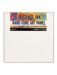 Tim Holtz - Alcohol Ink Surfaces - Hard Core Art Panels, 4x4 (3 Pack)