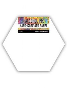 Tim Holtz - Alcohol Ink  Surfaces - Hard Core Art Panels -  4" Hex Shaped