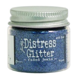 Distress Glitter - Faded Jeans