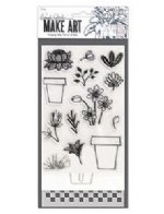 Make Art - Stamp Die Stencil Set - Flower Pot