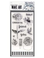 Make Art - Stamp Die Stencil Set - Flowers Say It All