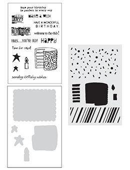 Make Art - Stamp Die Stencil Set - Birthday Bash