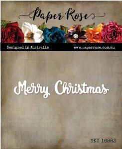 Paper Rose - Dies - Merry Christmas Small
