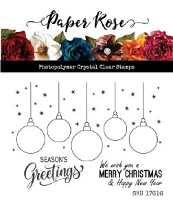 Paper Rose - Clear Stamp - Hanging Ornaments