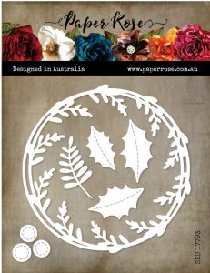 Paper Rose - Dies - Christmas Scribble Wreath