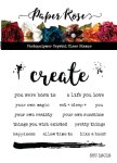 Paper Rose - Clear Stamps - Create Words