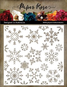 Paper Rose - Stencil - Snowflakes